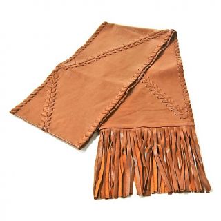 Clever Carriage Company Hand Whipstitch Tan Leather Scarf