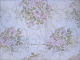  Quilt Set Shabby Petal Pink Roses Old English Scroll Chic New
