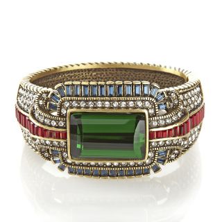 Heidi Daus A Magnificent Cut Crystal Accented Bangle Bracelet