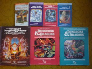 Lot of 7 Advanced Dungeons and Dragons books and AD D modules
