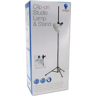 Clip on Studio Lamp with Tripod by Daylight   Silver/Black