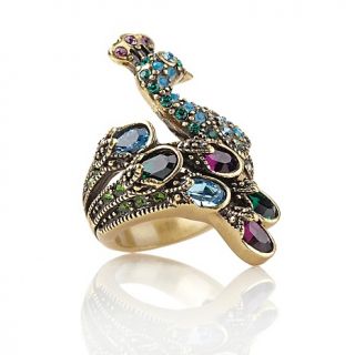 Heidi Daus Sparkling Showoff Crystal Accented Peacock Ring