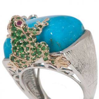 Heritage Gems Imperial Turquoise and Gemstone Sterling Silver 2 Tone