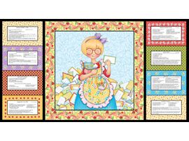 Kitchen Capers Mary Engelbreit Fabric Panel VIP Recipes