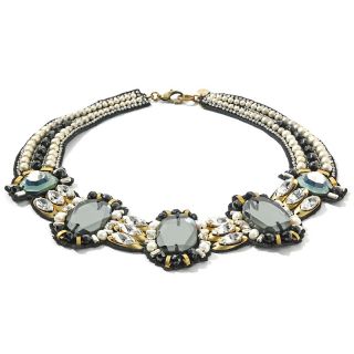 RK by Ranjana Khan Oval Stone and Cultured Freshwater Pearl Beaded