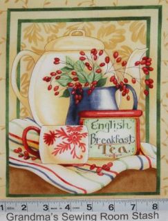 Earl GreyEnglish Breakfast Tea Pot Cup Quilt Block 8
