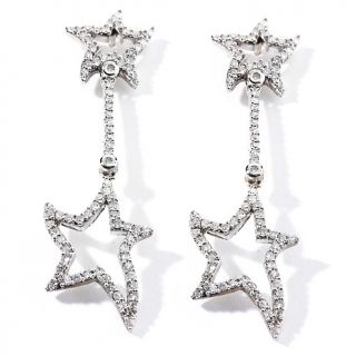Jewelry Earrings Drop .74ct Diamond 10K Star Dangle Earrings