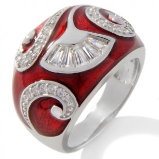 Jewelry Rings Cocktail Victoria Wieck .5ct Absolute™ Red Enamel