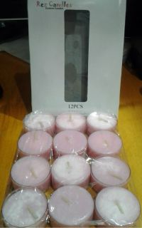24 Baby Powder Triple Scented Tealights 100 Palm Wax Tea Light Candles