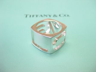 Tiffany Co Era Love Square Ring in Sterling Silver