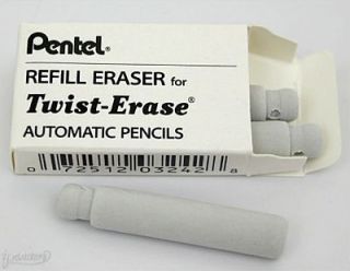 Pack/3 Pentel E10 Erasers for Twist Erase Pencils