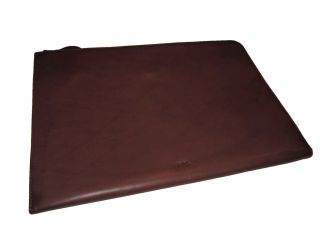 Ralph Lauren Brown Leather Polo Folio Document Case Zip Around