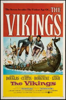 The Vikings 1958 Original U s One Sheet Movie Poster