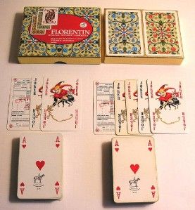 Florentin Piatnik Playing Cards Austria 2 Decks Antique