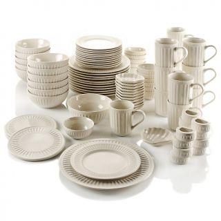 Highgate Manor 86 piece Porcelain Dinnerware Set and Tote