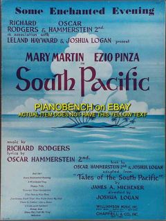 Some Enchanted Evening Sheet Music South Pacific Rodgers and