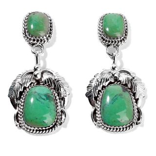 green turquoise sterling silver leaf earrings rating 2 $ 89 90