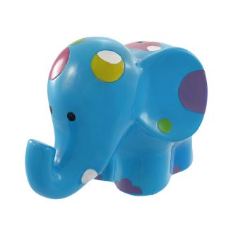 Adorable Blue Polka Dot Elephant Money Bank Piggy