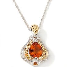 Jewelry Pendants Gemstone Victoria Wieck 1.01ct Fire Opal and