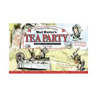 TJ Designs Rubber Stamp Set   Mad Hatters Tea Party