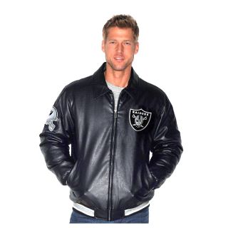 Oakland Raiders NFL Faux Leather Jacket with Logo