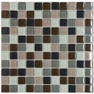 Elida Ceramica 12 x 12 Mosaic Multi Brown Glass Wall Tile 349146