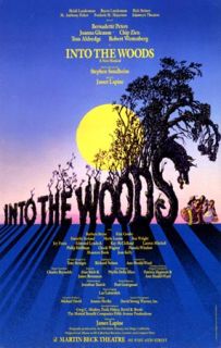 Original Cast 1988 Broadway Sondheim Poster ~Into the Woods
