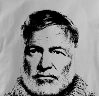 Ernest Hemingway Sweater Author T Shirt Large Gray