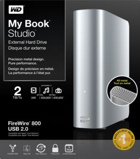New WD My Book Studio 2TB 3 5 External USB Firewire Hard Drive PC Mac