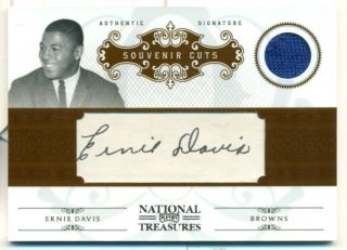Ernie Davis 2011 National Treasures Cut Auto Jersey 1 1 Super RARE