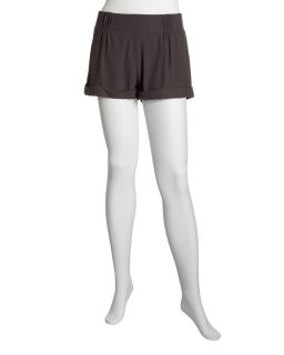 Textile Elizabeth and James Cuffed Knit Shorts Gray
