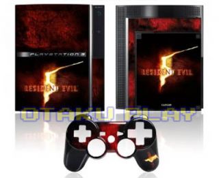 Resident Evil 5 Con Faceplate 2 Skins PS3 New Logo Re5
