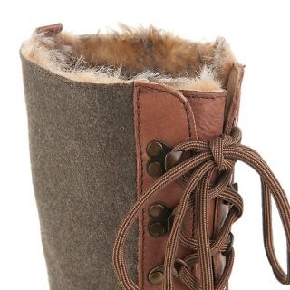 Sam Edelman Mariela Leather Lace Up Boot with Faux Fur at
