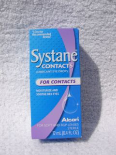 Systane Contacts Eye Drops for Soft RGP Lenses 12ml New
