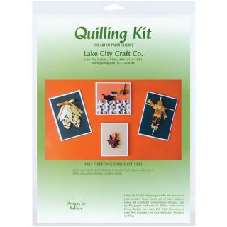 110 0702 lake city craft company quilling kit fall greeting card