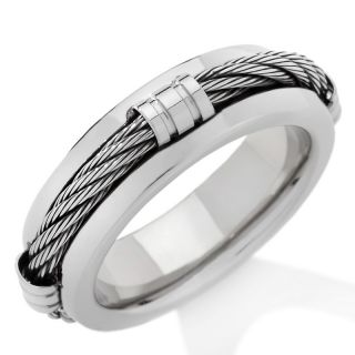 117 689 men s stainless steel cable eternity band ring rating 2 $ 19