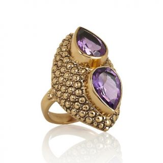 Nicky Butler Nicky Butler 5ct Amethyst Pear Shaped Duo Bronze Ring