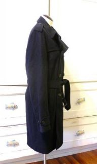 595 JCrew Double Breasted Fairport Trench Coat s Navy