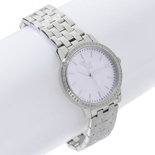 130 247 stately steel diamond accented stainless steel watch note