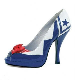 Ellie Shoes High Heel Navy Decorated Open Toe Pump with Bow 423