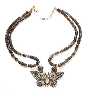 182 133 statements by amy kahn russell smoky quartz bronze butterfly
