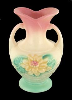 VINTAGE HULL ART WATER LILY MATTE ART DECO POTTERY 1940s VASE