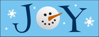 Stencil Joy Frosty Snowman Snowflakes Primitive Signs