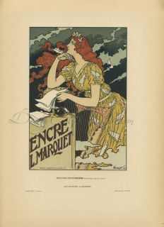 Grasset Affiches Illustrees Original Art Nouveau Antique Lithograph