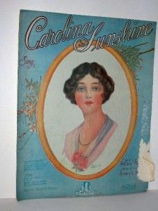 Carolina Sunshine Sheet Music Barbelle Lovely Lady 1919