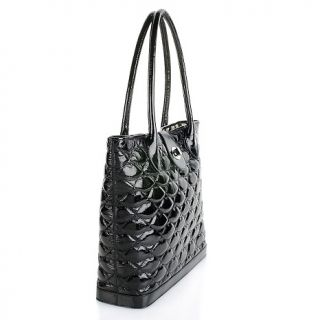 Lulu Guinness Edith Quilted Patent Leather Tote