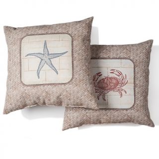 153 306 set of 2 outdoor pillows with ocean treasures designs note