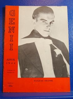 April 1944 Genii Magazine Magic Magician Eugene Pronk