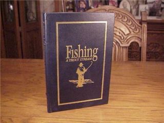 EUGENE CONNETT   FISHING A TROUT STREAM   LEATHER BOUND   FISHING BOOK