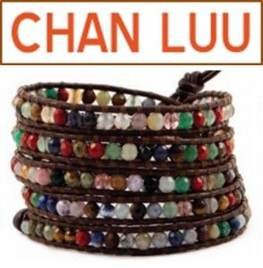 new chan luu 5 wrap bracelet multi semi precious gem stones silver